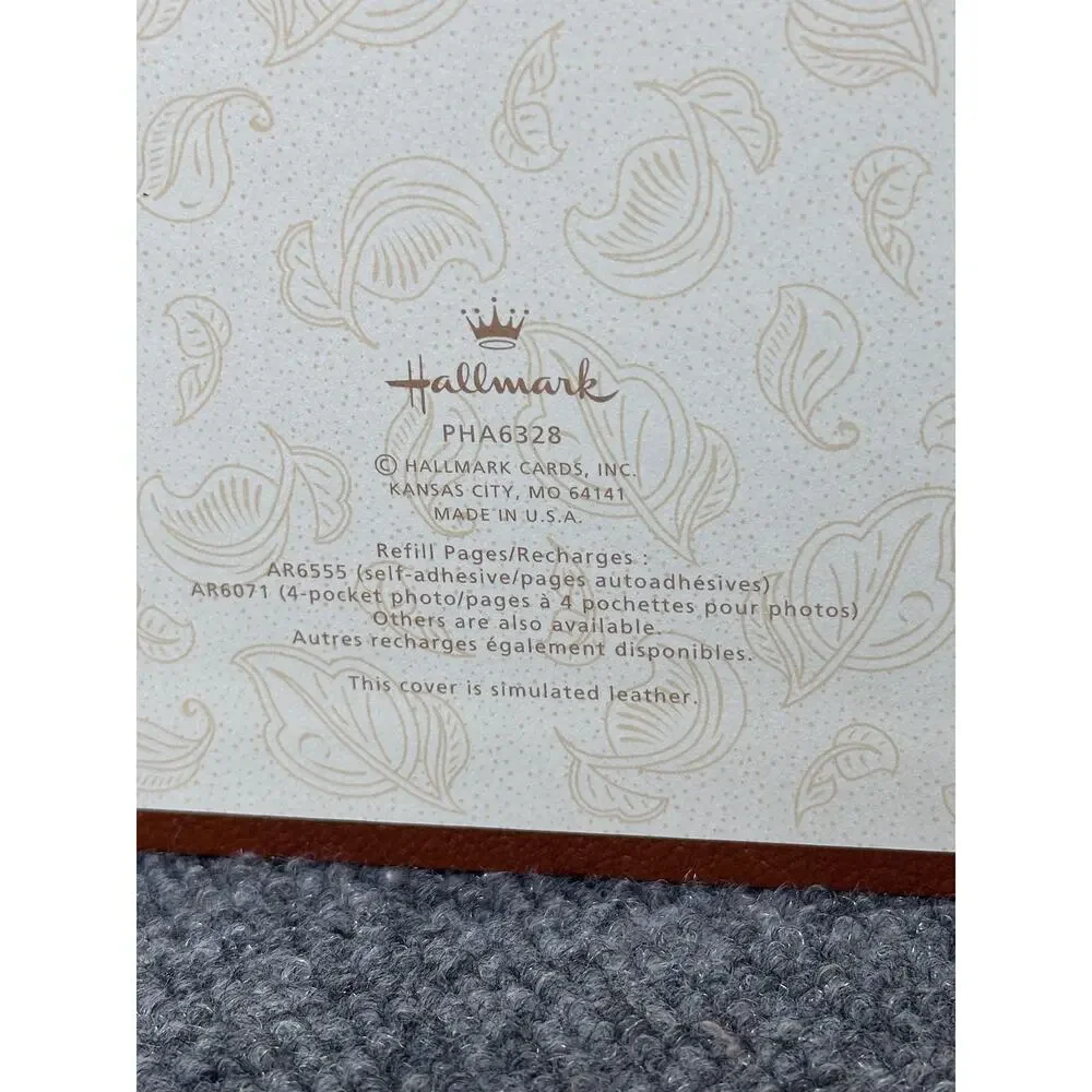 Hallmark embossed tooled faux leather photo album NEW post bound adhesive pages - Picture 8 of 11